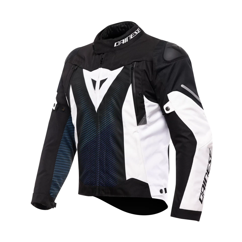 DAINESE SUPER SPRINT D-DRY BLACK/BLUE/WHITE TEXTILE JACKET