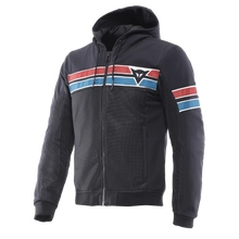 DAINESE VINTEDGE AIR TEX BLACK/BLUE/RED TEXTILE HOODIE JACKET