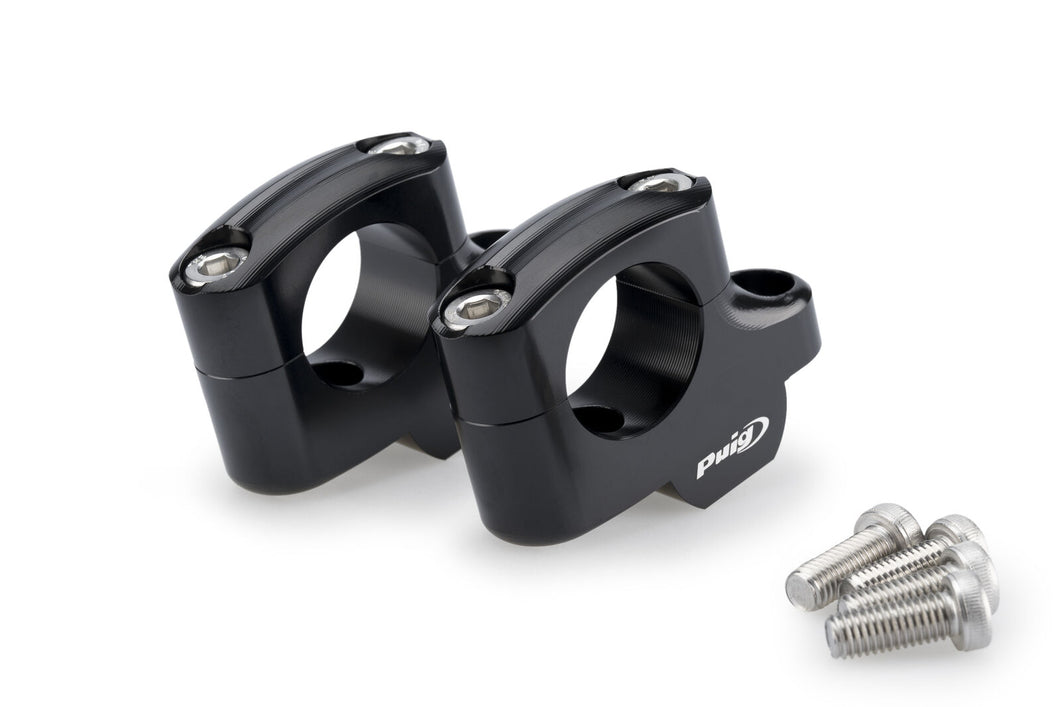 PUIG PULLBACK RISERS TO SUIT BMW R 1200/1250 GS MODELS (BLACK)