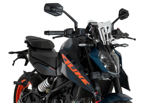 PUIG NEW GENERATION SPORT SCREEN TO SUIT KTM 125/390 DUKE (2024 - ONWARDS) - CLEAR