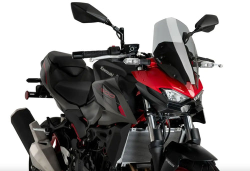 PUIG NEW GENERATION TOURING SCREEN TO SUIT KAWASAKI Z500 (2024 - ONWARDS) - SMOKE