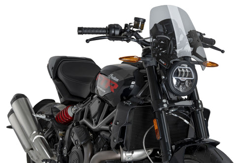 PUIG NEW GENERATION SPORT SCREEN TO SUIT INDIAN FTR1200 (2019 - ONWARDS) - SMOKE