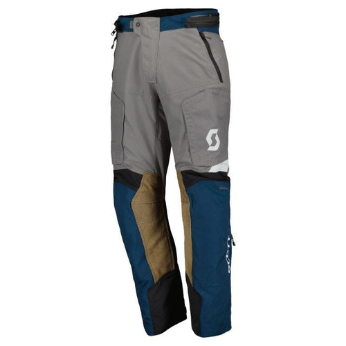 SCOTT DUALRAID DRYO BLUE/TITANIUM GREY WATERPROOF ADVENTURE TEXTILE PANTS