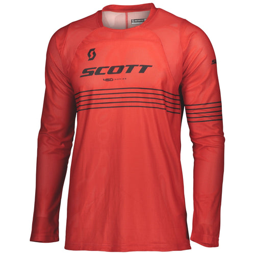 SCOTT 450 ANGLED LIGHT RED/BLACK MOTOCROSS JERSEY