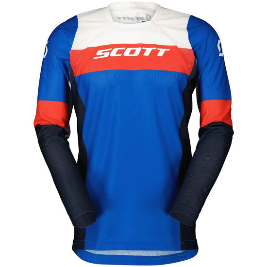 SCOTT 450 ANGLED LIGHT BLUE/RED MOTOCROSS JERSEY