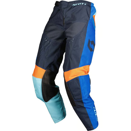 SCOTT 350 RACE BLUE/ORANGE JUNIOR KIDS MOTOCROSS PANTS (Size: 28)