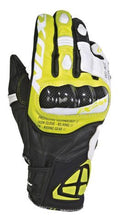IXON RS RING LEATHER GLOVE - BLACK/WHITE/YELLOW