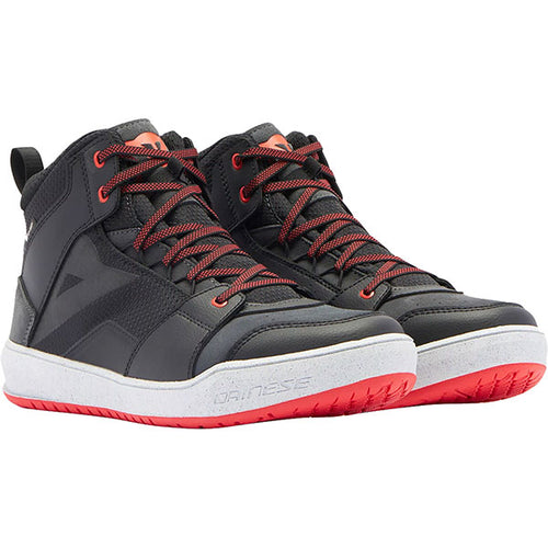 DAINESE SUBURB D-WP BLACK/WHITE/LAVA RED SHOES