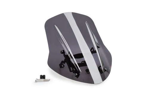 PUIG NAKED NEW GENERATION ADJUSTABLE TOURING SCREEN TO SUIT DUCATI DIAVEL 1260/S 2019 - ONWARDS (DARK SMOKE)