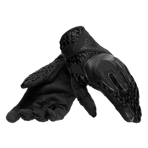 DAINESE AIR-MAZE UNISEX BLACK/BLACK MOTORCYCLE GLOVES