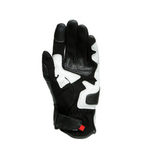 DAINESE MIG 3 UNISEX BLACK/WHITE/LAVA RED LEATHER MOTORCYCLE GLOVES