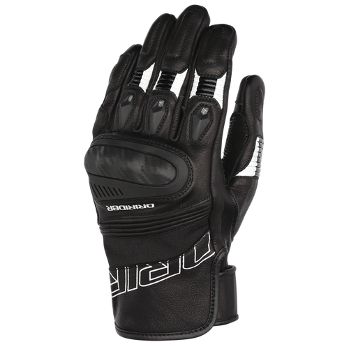 DRIRIDER TORQUE SHORT CUFF BLACK/WHITE GLOVES