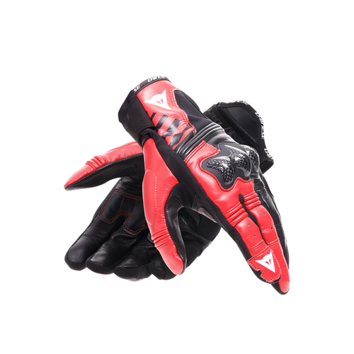 DAINESE REACTO CARBON SHORT BLACK/LAVA RED GLOVES