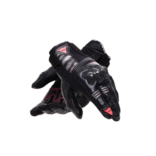 DAINESE REACTO CARBON SHORT BLACK/FLURO PINK WOMENS GLOVES