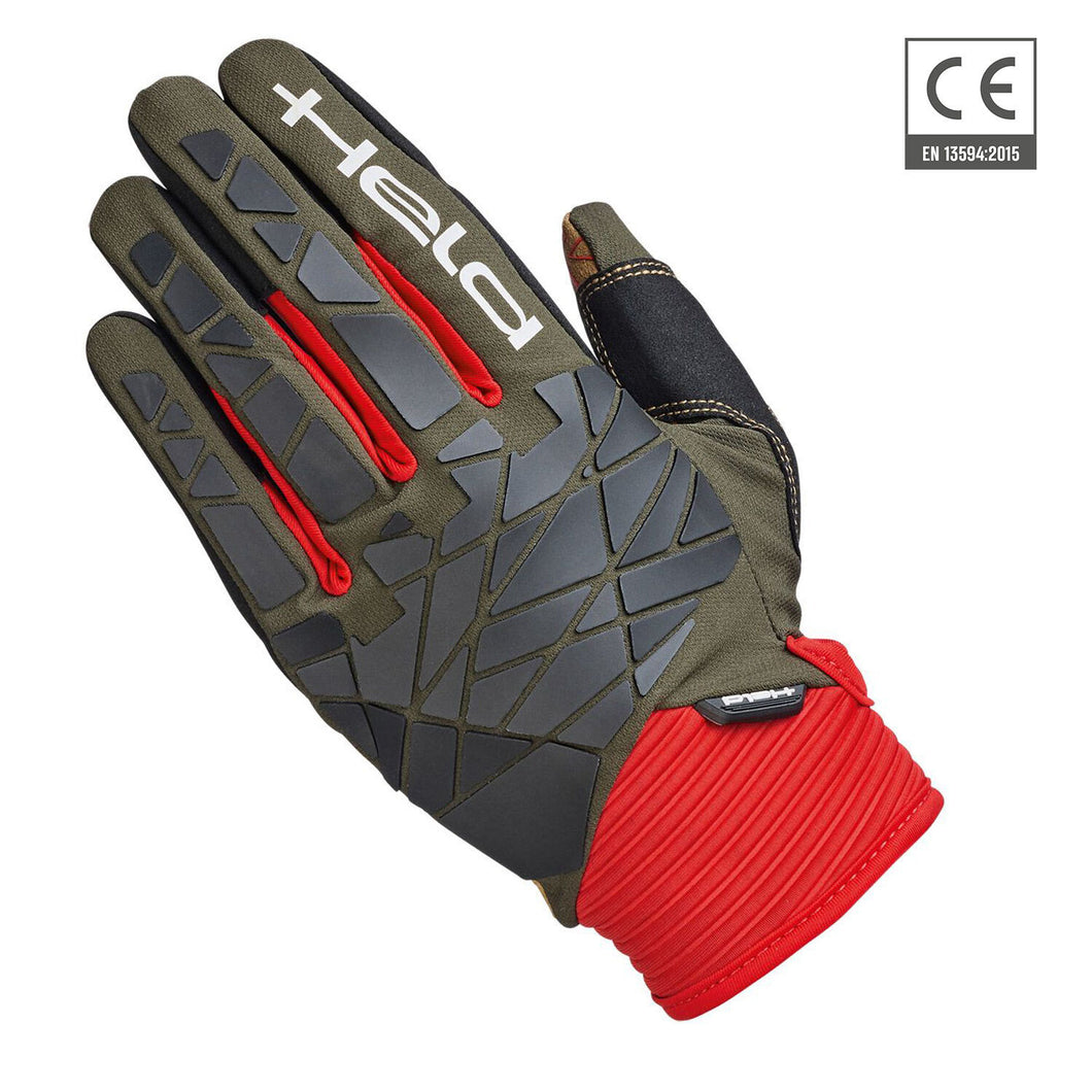 HELD TACTURA GLOVES MILITARY GREEN-RED