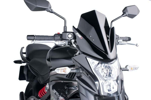 PUIG NEW GENERATION SPORT SCREEN TO SUIT KAWASAKI ER-6N (2012 - 2016) - BLACK
