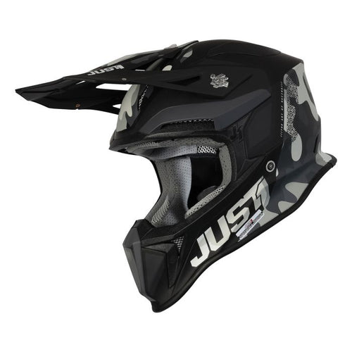 JUST1 J18 MIPS PULSAR CAMO CITY MATT BLACK HELMET (Size: XL) Last One