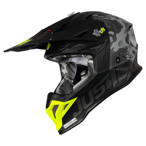 JUST1 J39 KINETIC HELMET - GREY/MATTE BLACK (Size: XL) Last One