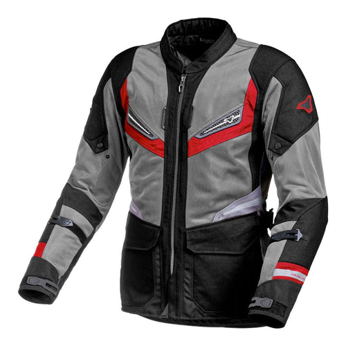 MACNA AEROCON MOTORCYCLE JACKET BLACK/GREY/RED