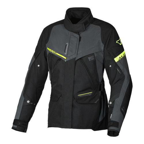 MACNA WOMENS MUNDIAL MOTORCYCLE JACKET NIGHTEYE/BLACK