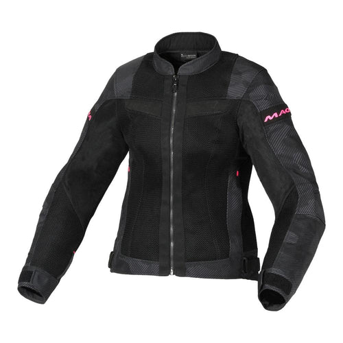 MACNA WOMENS VELOTURA MOTORCYCLE JACKET BLACK/GREY/CAMO