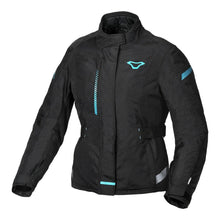 MACNA WOMENS NIVALA MOTORCYCLE JACKET BLACK/AQUA