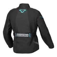 MACNA WOMENS NIVALA MOTORCYCLE JACKET BLACK/AQUA