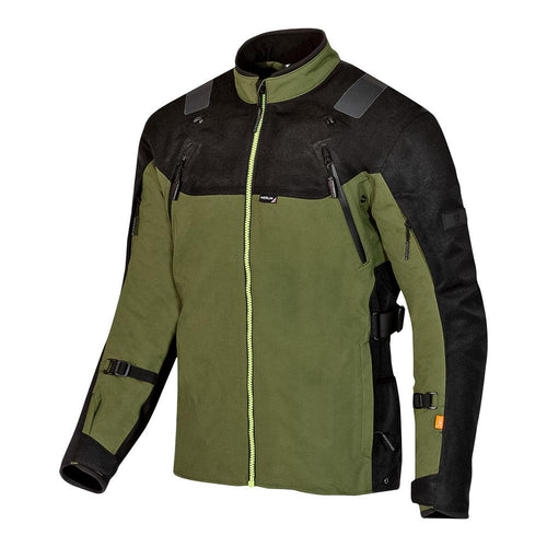 MERLIN NAVAR LAMINATED D3O® MOTORCYCLE JACKET BLACK/DARK GREEN