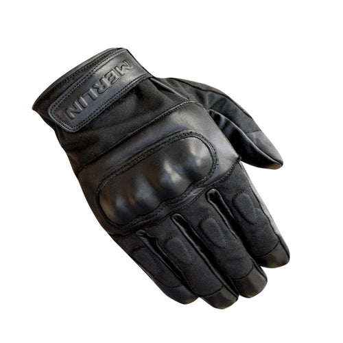 MERLIN RANTON WATERPROOF MOTORCYCLE GLOVES BLACK