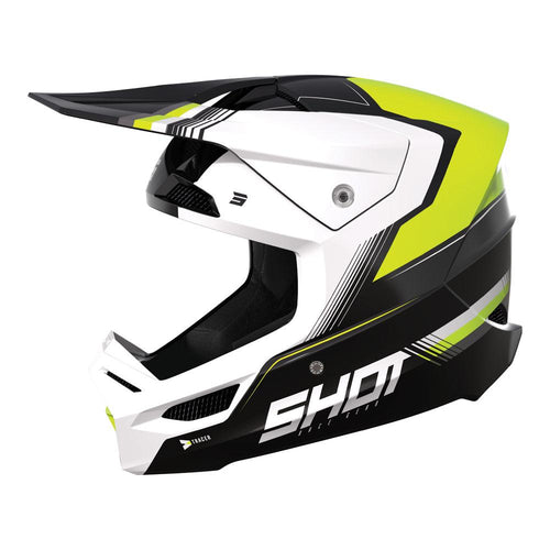 SHOT RACE TRACER MOTOCROSS HELMET NEON YELLOW GLOSSY MIPS