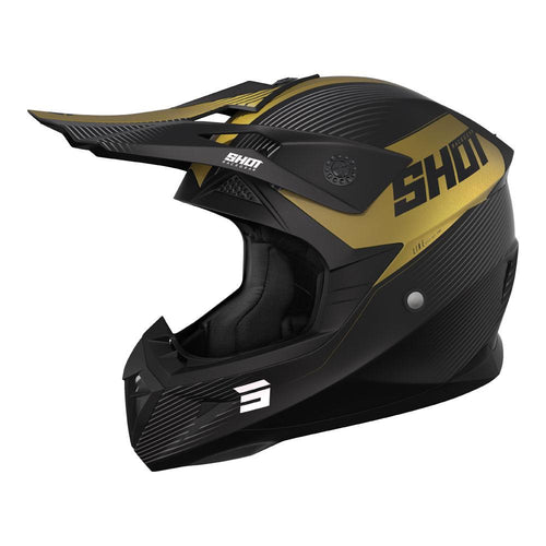 SHOT PULSE LINE MOTOCROSS HELMET GOLD MATTE