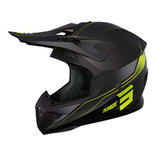 SHOT PULSE MOTOCROSS HELMET EDGE MATTE BLACK/NEON YELLOW