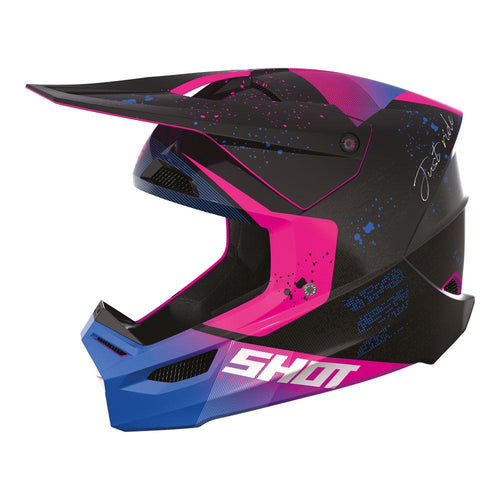 SHOT FURIOUS KID MOTOCROSS HELMET MATRIX PURPLE GLOSSY