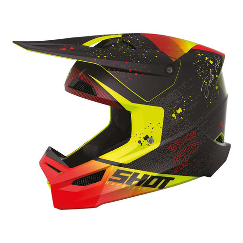 SHOT FURIOUS KID MOTOCROSS HELMET MATRIX RED GLOSSY