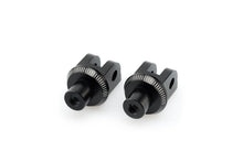 PUIG REAR FOOTPEG ADAPTORS TO SUIT KAWASAKI ZX-10R 2011 - 2015 (BLACK)