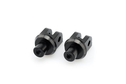 PUIG REAR FOOTPEG ADAPTORS TO SUIT KAWASAKI ZX-10R 2011 - 2015 (BLACK)