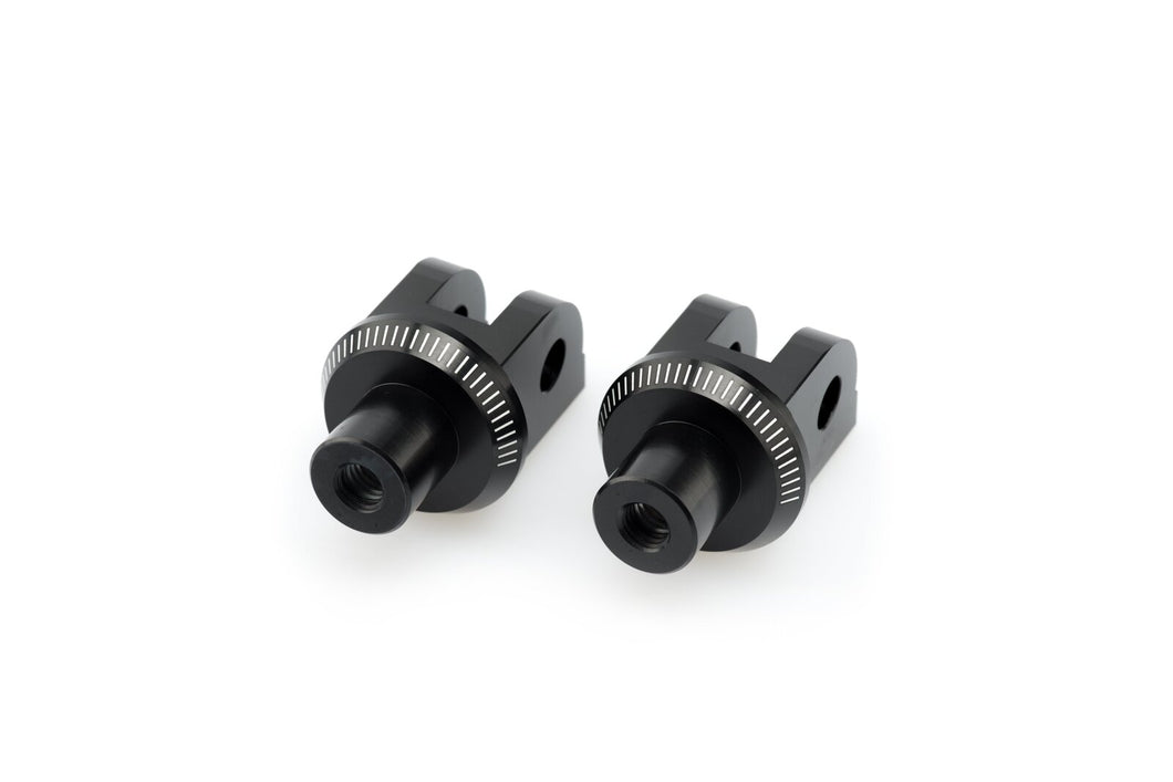 PUIG REAR FOOTPEG ADAPTORS TO SUIT KAWASAKI ZX-10R 2011 - 2015 (BLACK)