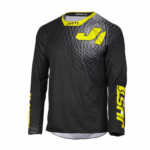 JUST1 RACING J-FORCE LIGHTHOUSE GREY/YELLOW FLURO MOTOCROSS JERSEY