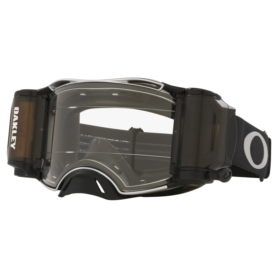 OAKLEY AIRBRAKE MX TUFF BLOCKS GUNMETAL BLACK - CLEAR ROLL OFF