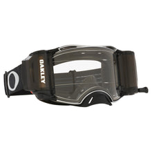 OAKLEY AIRBRAKE MX TUFF BLOCKS GUNMETAL BLACK - CLEAR ROLL OFF