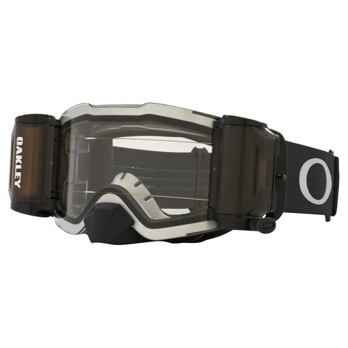 OAKLEY FRONT LINE MX TUFF BLOCKS BLACK GUNMETAL - CLEAR ROLL OFF