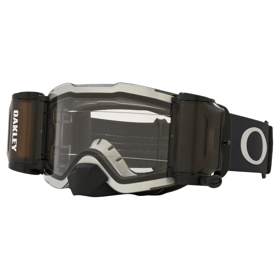 OAKLEY FRONT LINE MX TUFF BLOCKS BLACK GUNMETAL - CLEAR ROLL OFF