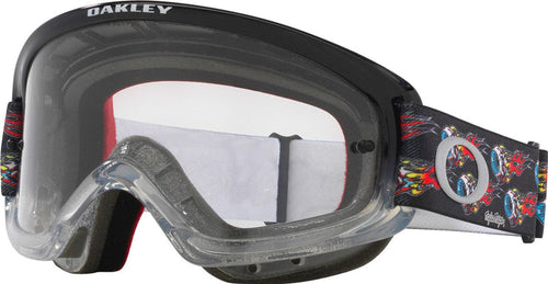 OAKLEY O FRAME 2.0 PRO XS TROY LEE DESIGNS EYEBALLS GOGGLES WITH CLEAR LENS