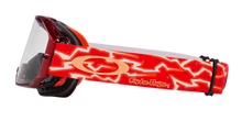 OAKLEY AIRBRAKE MTB TROY LEE DESIGNS RED LIGHTNING GOGGLES WITH CLEAR LENS
