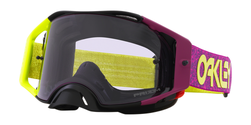 OAKLEY AIRBRAKE MX RETINA PURPLE VIPER ROOM STRAP GOGGLES WITH PRIZM MX LOW LIGHT LENS