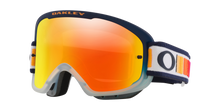 OAKLEY O FRAME 2.0 PRO MTB TROY LEE DESIGNS ORANGE BLOCKS GOGGLES WITH FIRE IRIDIUM LENS