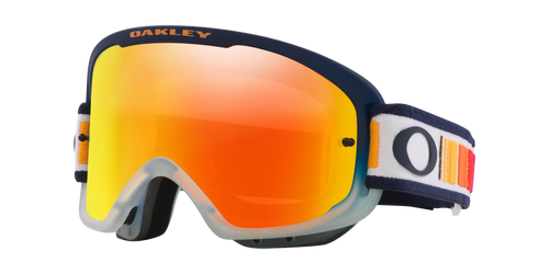 OAKLEY O FRAME 2.0 PRO MTB TROY LEE DESIGNS ORANGE BLOCKS GOGGLES WITH FIRE IRIDIUM LENS