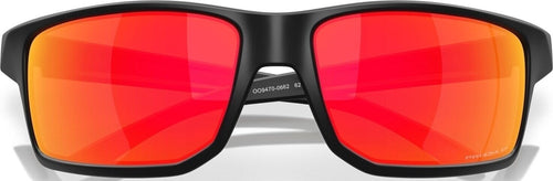 OAKLEY GIBSTON XL MATT BLACK INK FRAME SUNGLASSES WITH PRIZM RUBY POLARISED LENS