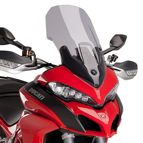 PUIG TOURING SCREEN TO SUIT VARIOUS DUCATI MULTISTRADA MODELS (LIGHT SMOKE)
