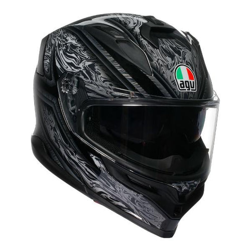 AGV K7 DAMASCUS FULL FACE HELMET - BLACK/SILVER